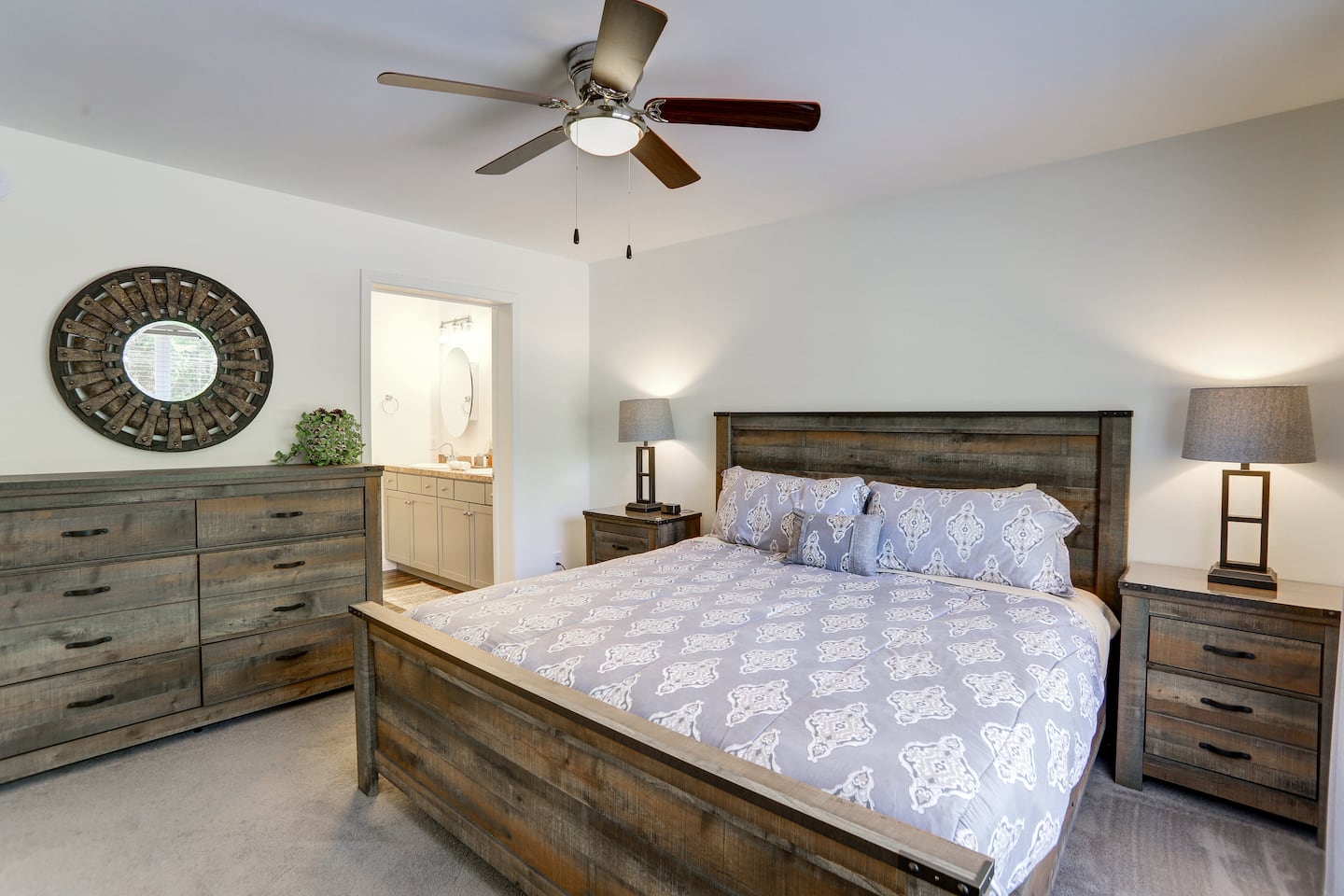 Bedroom 1 at Driftwood Retreat: King bed